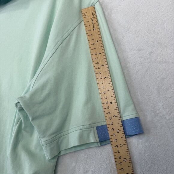 Head Golf Sportswear Men's Two-Tone Polo Shirt Size L Mint Green Blue Collar - Picture 15 of 16